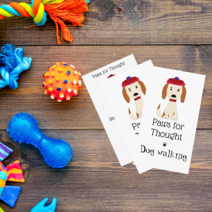 Cartão De Visita Cachorro Cachorro Cortado Andando / Cachorro Alinh