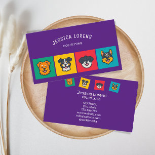 Cartão De Visita Cachorro Cachorro, Pet Groomer, Veterinário, Cacho