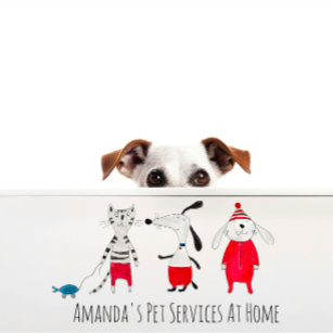 Cartão De Visita Cachorro Cachorro Separador de Gatos Serviços de P
