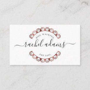 Cartão De Visita Cachorro caminhando. Cachorro sentado, cachorro cr