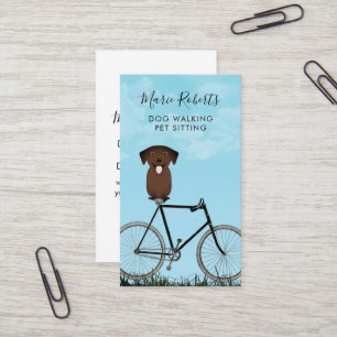 Cartão De Visita Cachorro Caminhando, Sentado De Animais De Companh
