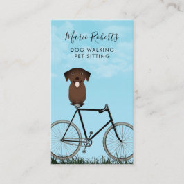 Cartão De Visita Cachorro Caminhando, Sentado De Animais De Companh