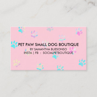 Cartão De Visita Cachorro-de-bico-rosa-teal