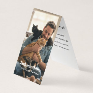 Cartão De Visita Cachorro de Estimação Dobrável com Foto Personaliz