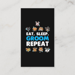 Cartão De Visita Cachorro Engraçado Lavando Pet Salon Proprietário