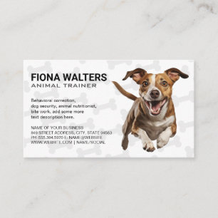 Cartão De Visita Cachorro Feliz Corrido