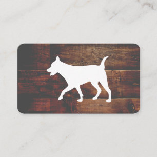 Cartão De Visita Cachorro   Formador   Animais   Madeira