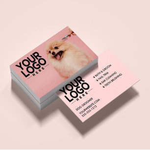 Cartão De Visita Cachorro   Foto personalizada Adicionar seu logoti
