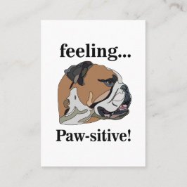 Cartão De Visita Cachorro Inglês Sentindo Cachorro Pawsitivo