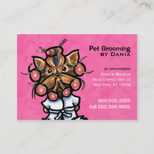 Cartão De Visita Cachorro Pet Spa Negócios Bonito Rosa