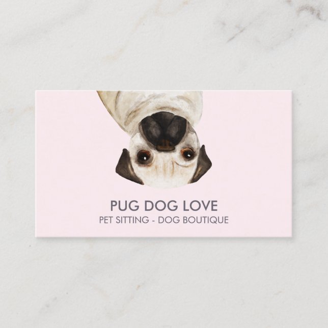 Cartão De Visita Cachorro Pug (Frente)