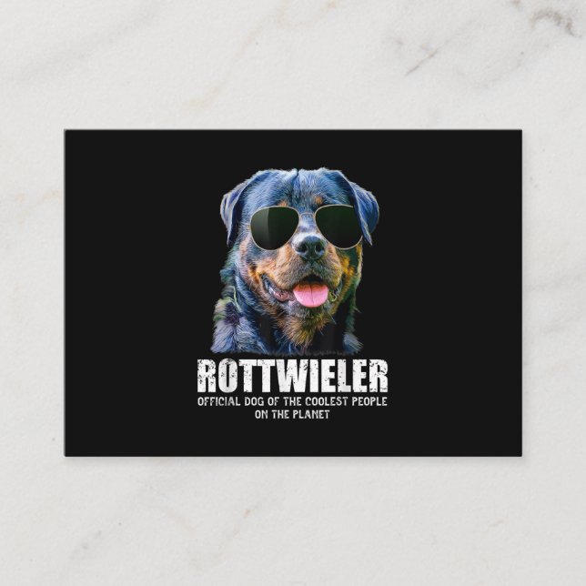 Cartão De Visita Cachorro Rottweiler Das Pessoas Mais Frescas Do Pl (Frente)