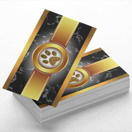 Cartão De Visita Cachorro Walker Dourado | Pet Care