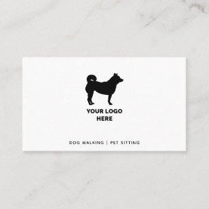 Cartão De Visita Cachorro Walker & Pet Sitter Adicionar seu logotip