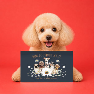 Cartão De Visita Cachorros marinhos Castanhos Pet Sitter Daisy Flow