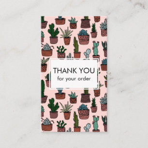 Cartão De Visita Cactos Cutos e Sucultos Pedido de Código QR Obriga