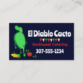 Cartão De Visita Cactus Mexicano, cozinha no sudoeste