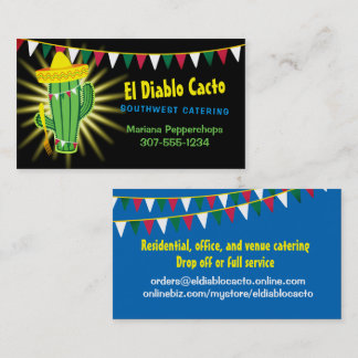 Cartão De Visita Cactus Mexicano, cozinha no sudoeste do chef