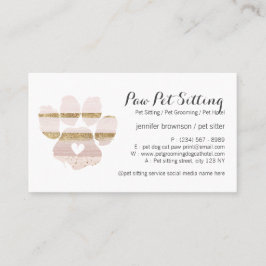 Cartão De Visita Cadeado Cor-de-Água Rosa Traça Pet-Sitter-Pet-Groo
