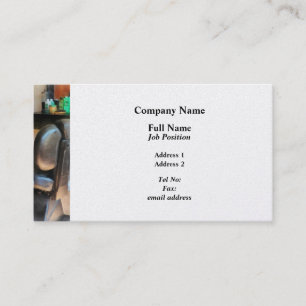 Cartão De Visita Cadeira de barbeiro e fornecimento de cabelo