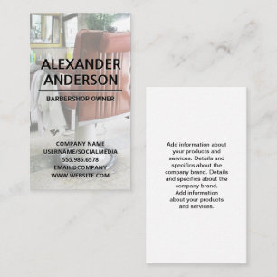 Cartão De Visita Cadeira de Barbershop