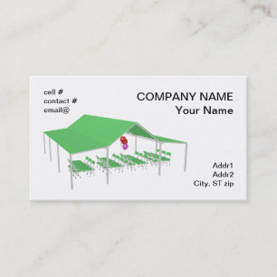 Cartão De Visita cadeira e mesas de dobradura com balões do partid