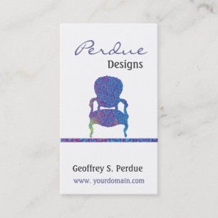 Cartão De Visita Cadeira feita sob encomenda do damasco do