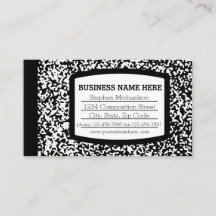 Caderno de Composição Personalizado Preto/Branco E