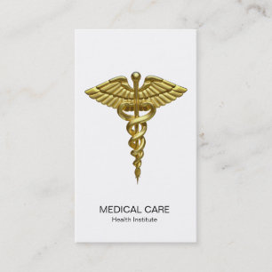 Cartão De Visita Caduco Dourado Médico do Precioso Profissional
