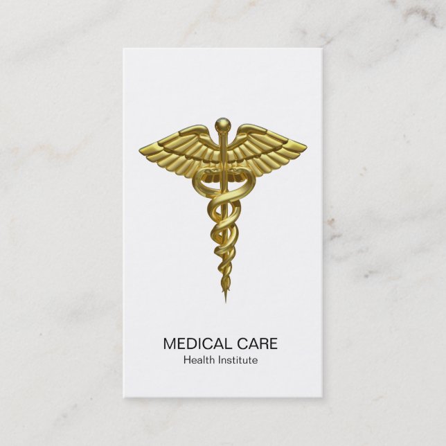 Cartão De Visita Caduco Dourado Médico do Precioso Profissional (Frente)