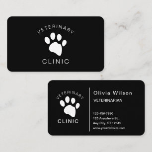 Cartão De Visita Cães Gatos Veterinários Solteiros Veterinários