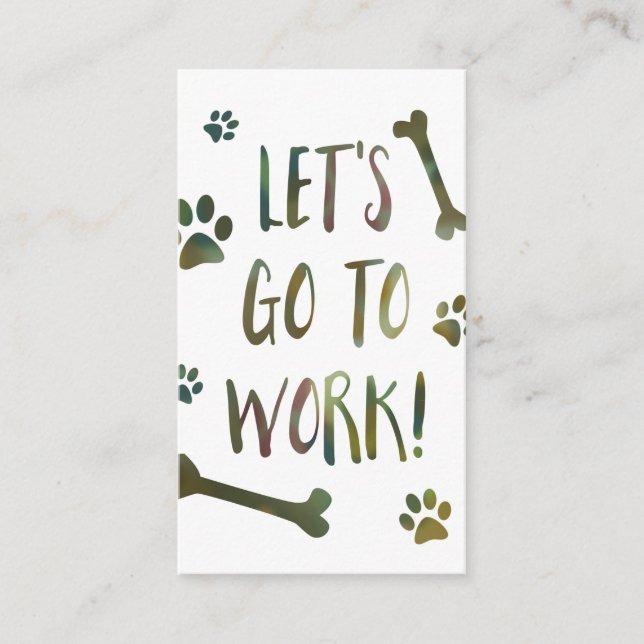 Cartão De Visita cães que trabalhem (Frente)