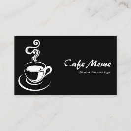 Cartão De Visita Café - Branco e Preto (Dourado)