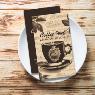 Cartão De Visita Café Compro Rustic Vintage Barista Café