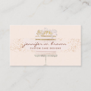 Cartão De Visita Café da padaria cor-de-rosa