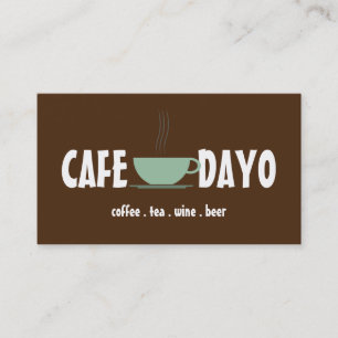 Cartão De Visita Café de Xícara de Chá Vinho Cerveja