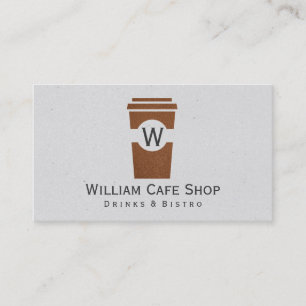 Cartão De Visita Café  ir (textura castanha)