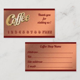 Cartão De Visita Café Laranja De Lixo Livre Moderno De Luxo