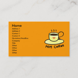Cartão De Visita Café quente