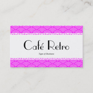 Cartão De Visita Café Retro (Escalonado) - Padrão de Escala de Pe