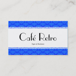 Cartão De Visita Café Retro (Escalonado) - Padrão de Escala de Peix