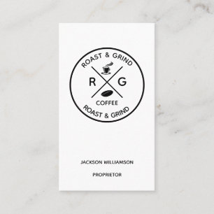 Cartão De Visita Café Simples e Logotipo de xícara  Café Artesanal