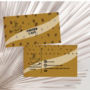 Cartão De Visita Café simples e sofisticado