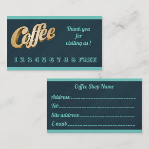 Cartão De Visita Café Verde Livre do Luxury Moderno