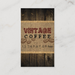 Cartão De Visita Café Vintage