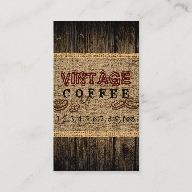 Cartão De Visita Café Vintage (Frente)