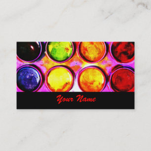 Cartão De Visita caixa da pintura da aguarela - artista, tutor da