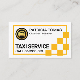 Cartão De Visita Caixa de Seleção Amarelo Creative Tabula Taxi