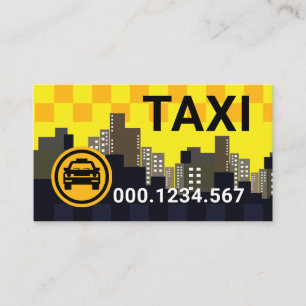 Cartão De Visita Caixa de Seleção de Táxi Amarelo Linha de Táxi Mot