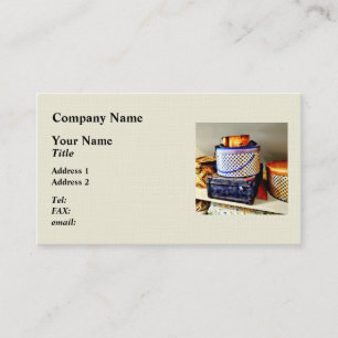 Cartão De Visita Caixas de chapéus Vintage